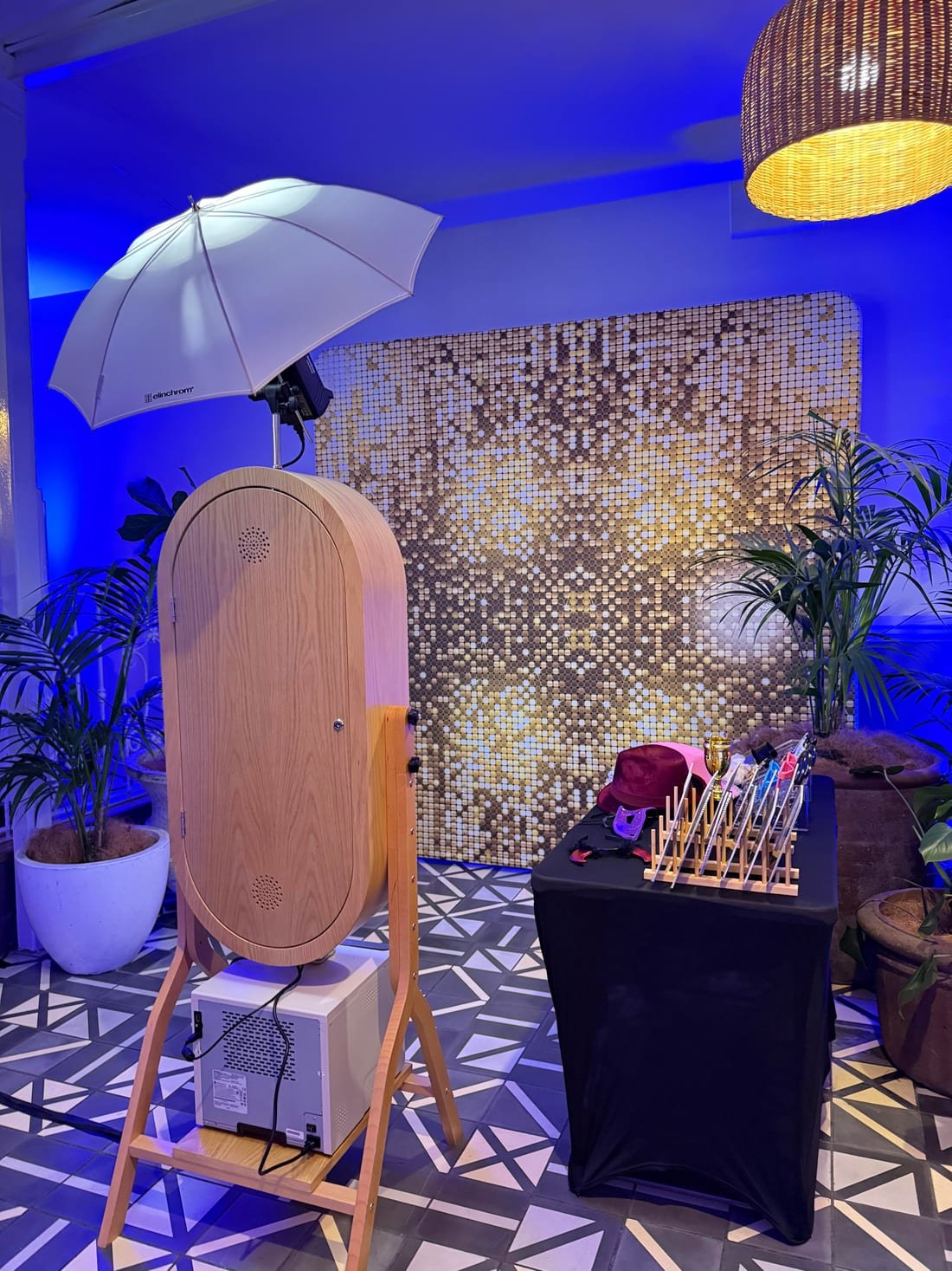 An Avora booth styled and ready at a real event